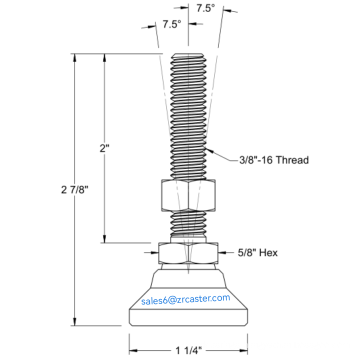 Customized Thread Swivel Leveling Feet Stainless Steel Adjustable Leveling Feet Furniture Leg Feet